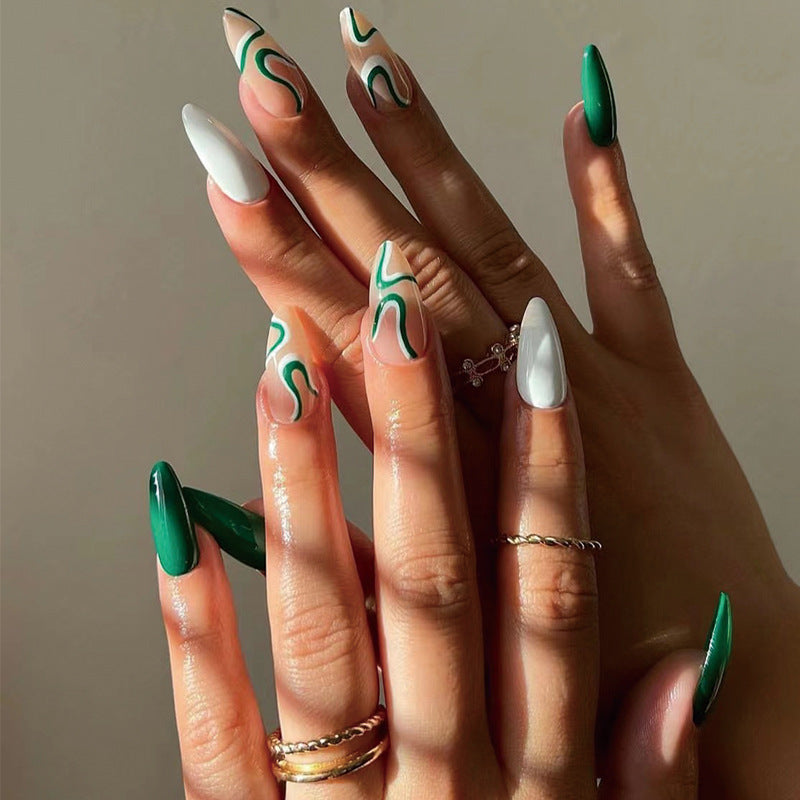 Elegant Nail Art with Creative Wave Designs Stornfield