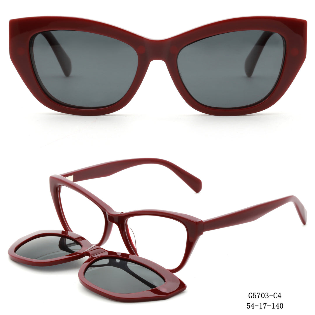 Women's Artfully Designed Cat-Eye Sunglasses with Removable Lenses Stornfield
