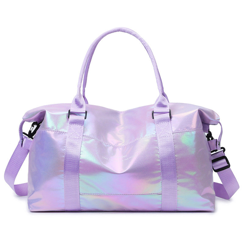 Glossy Holographic Travel Duffel Bag