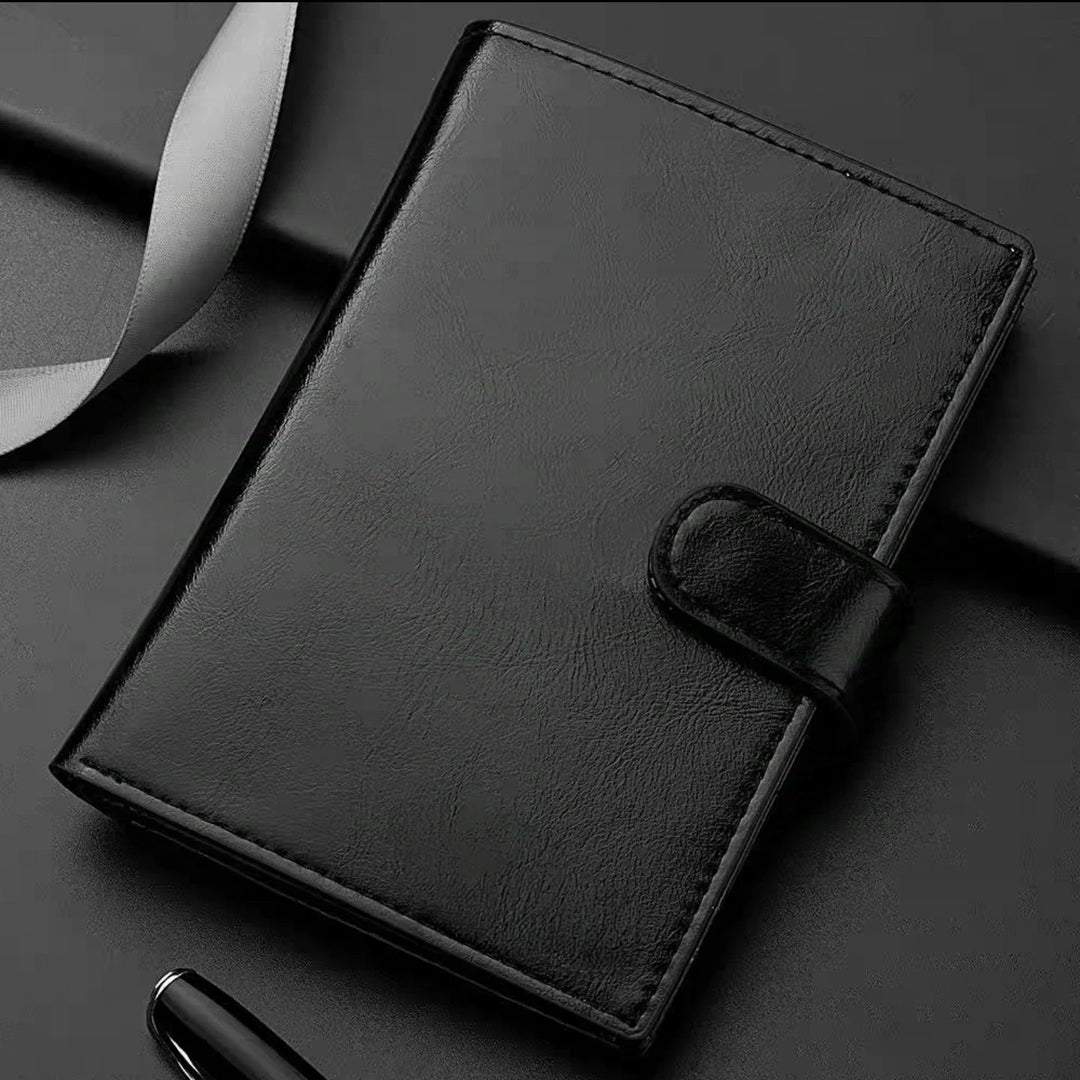 Elegant Textured Leather Planner Wallet Stornfield
