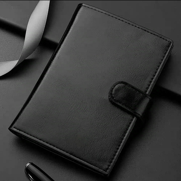 Elegant Textured Leather Planner Wallet Stornfield