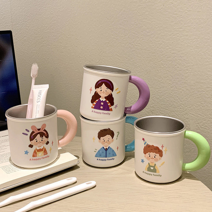 Ceramic mug with cheerful family design Stornfield