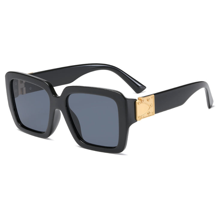 Women's oversized fashionable sunglasses with luxurious metal accents Stornfield