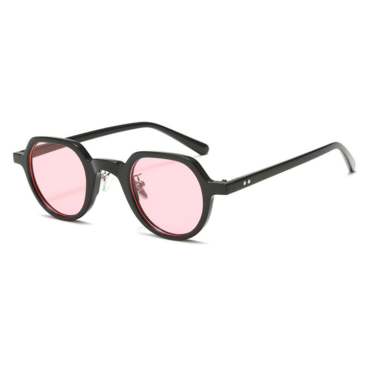 Women's round sunglasses with modern plastic frame and UV protection Stornfield