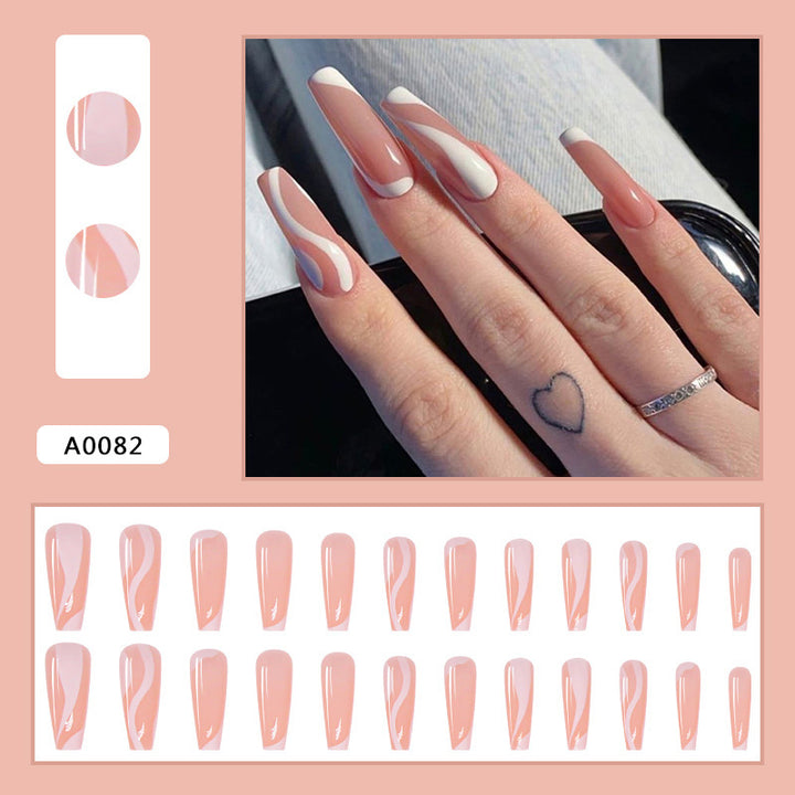 Nail art set with stylish wave lines Stornfield