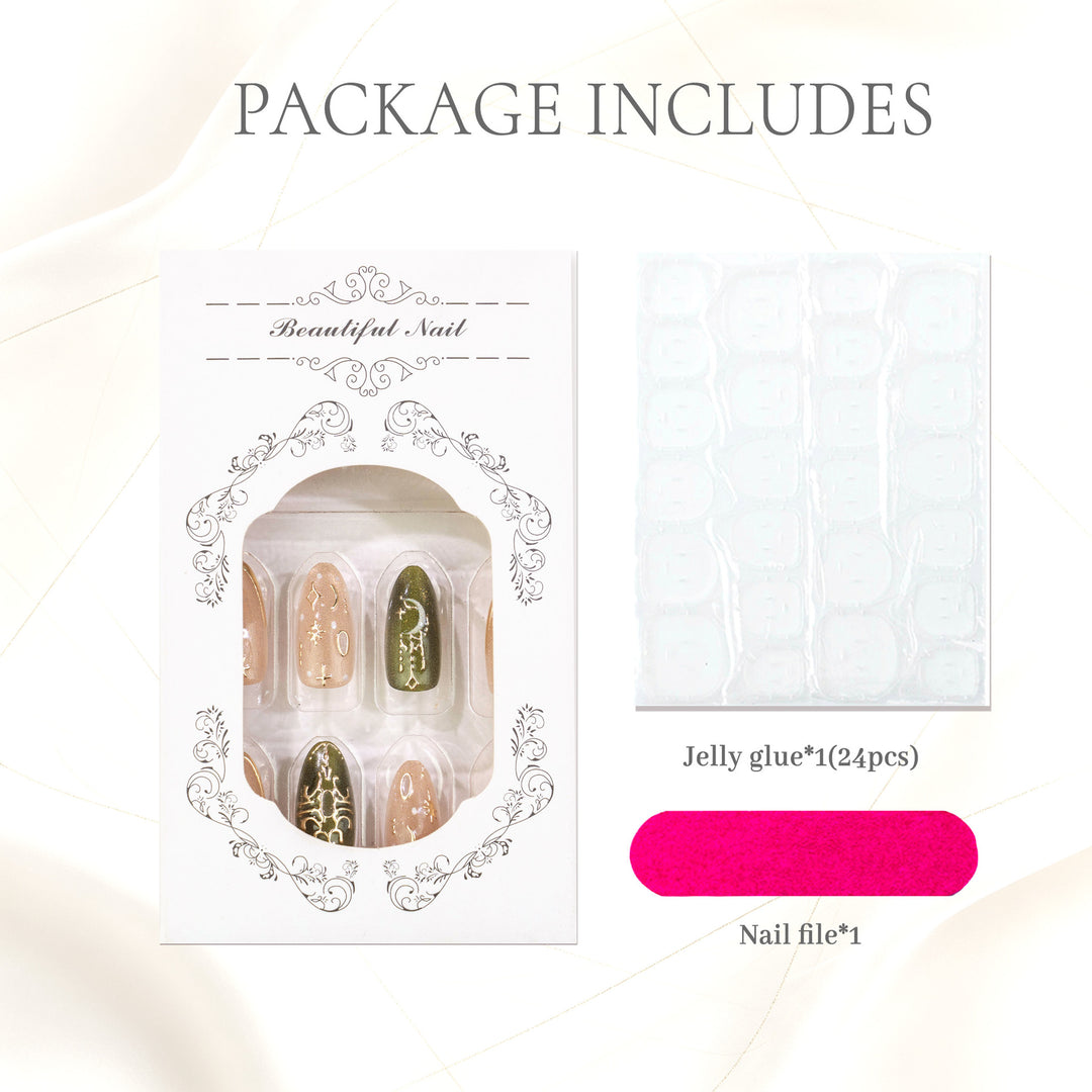 Elegant Press-On Nail Art Set