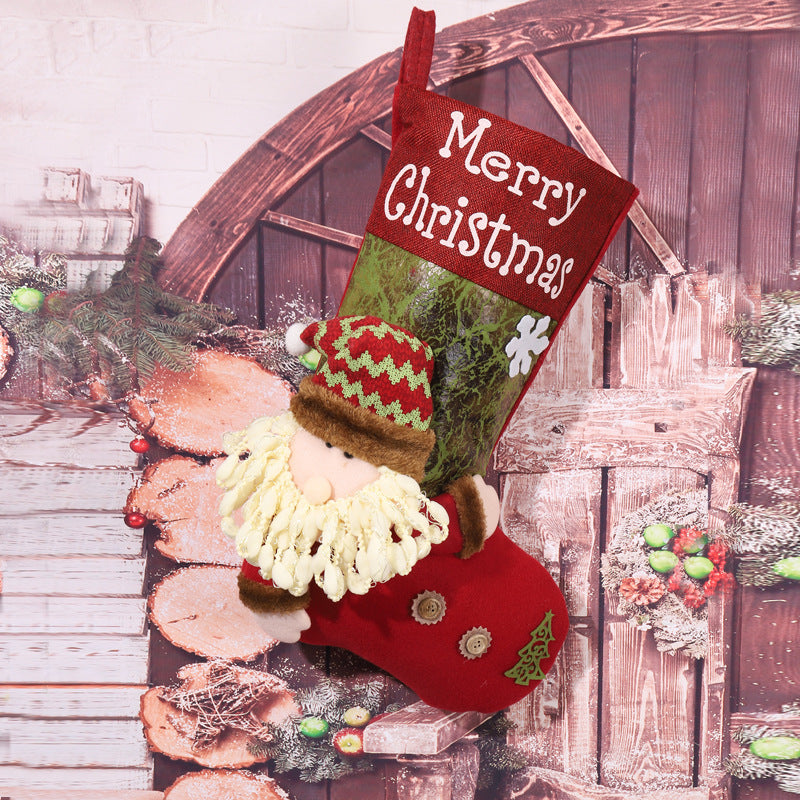 Cute Christmas stocking with snowman motif Stornfield