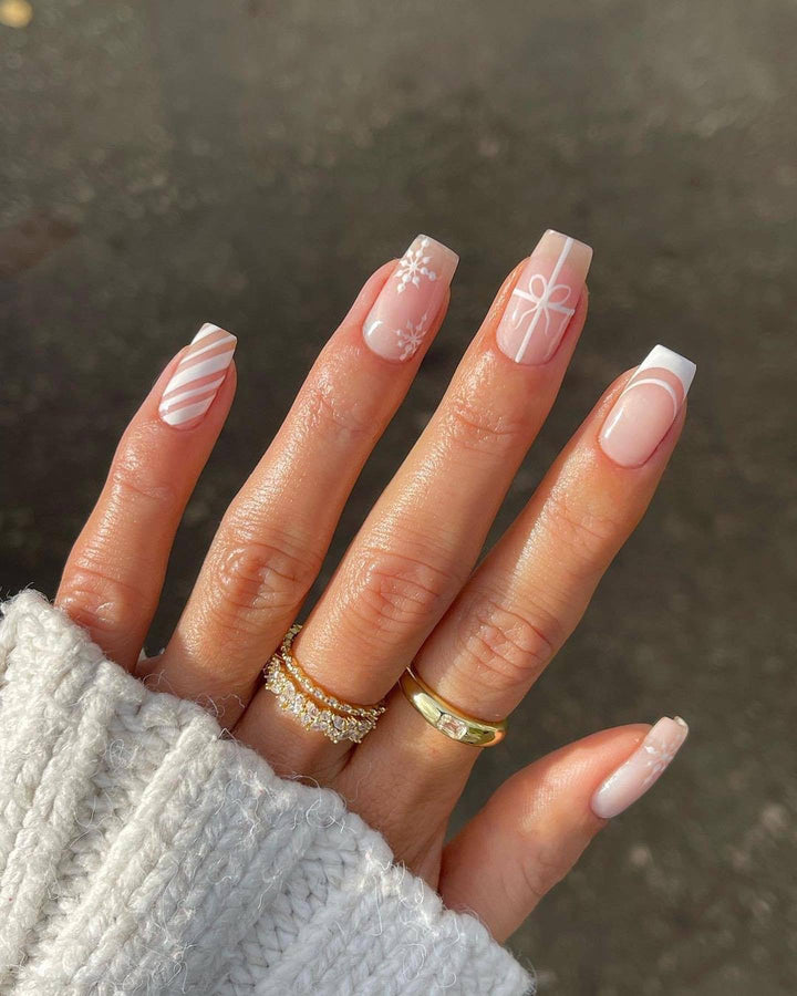 Artistic Winter-Themed Nail Art Stornfield