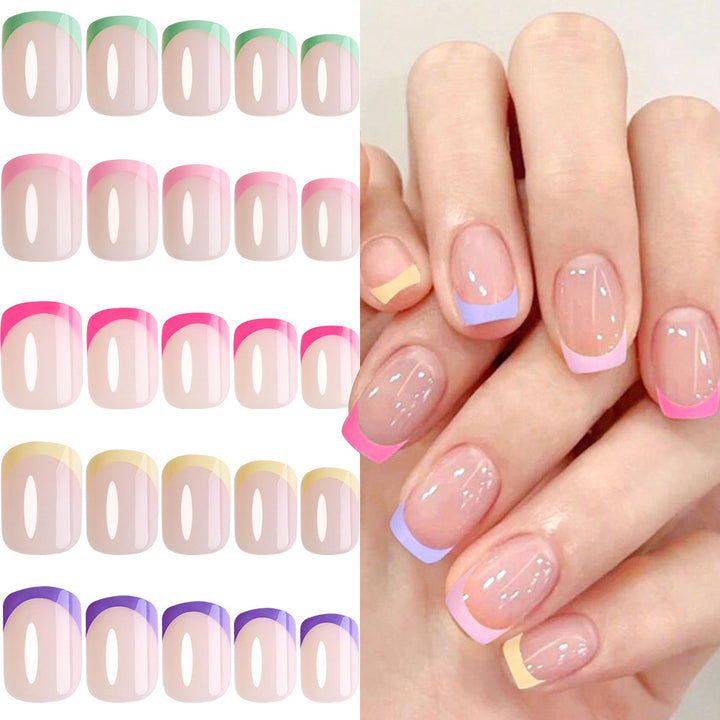 Decorative French Tip Press-On Nail Set Stornfield