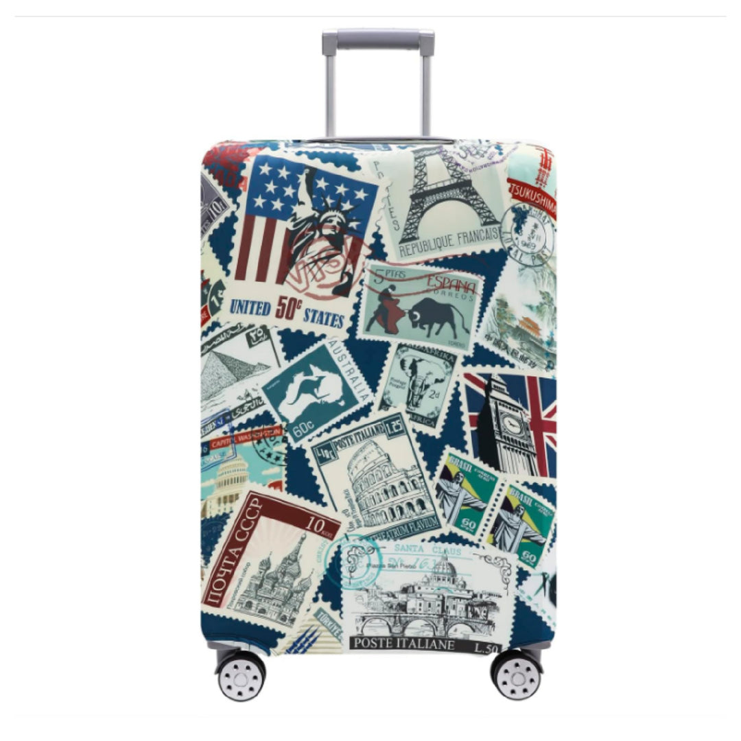 Unisex non-elastic suitcase cover with mandala motif, stretch protective cover for telescopic handle and wheels Stornfield