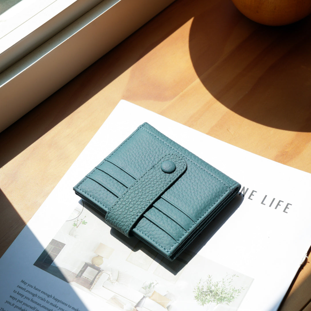 Textured Leather Cardholder Wallet