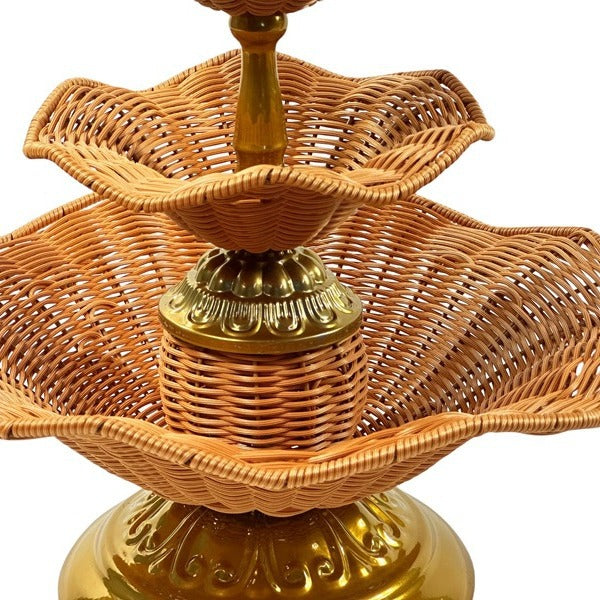 Women's elegant tray stand made of woven material Stornfield