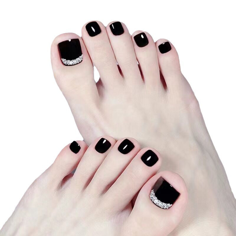 Premium Rhinestone-Accented Press-On Toenails Stornfield