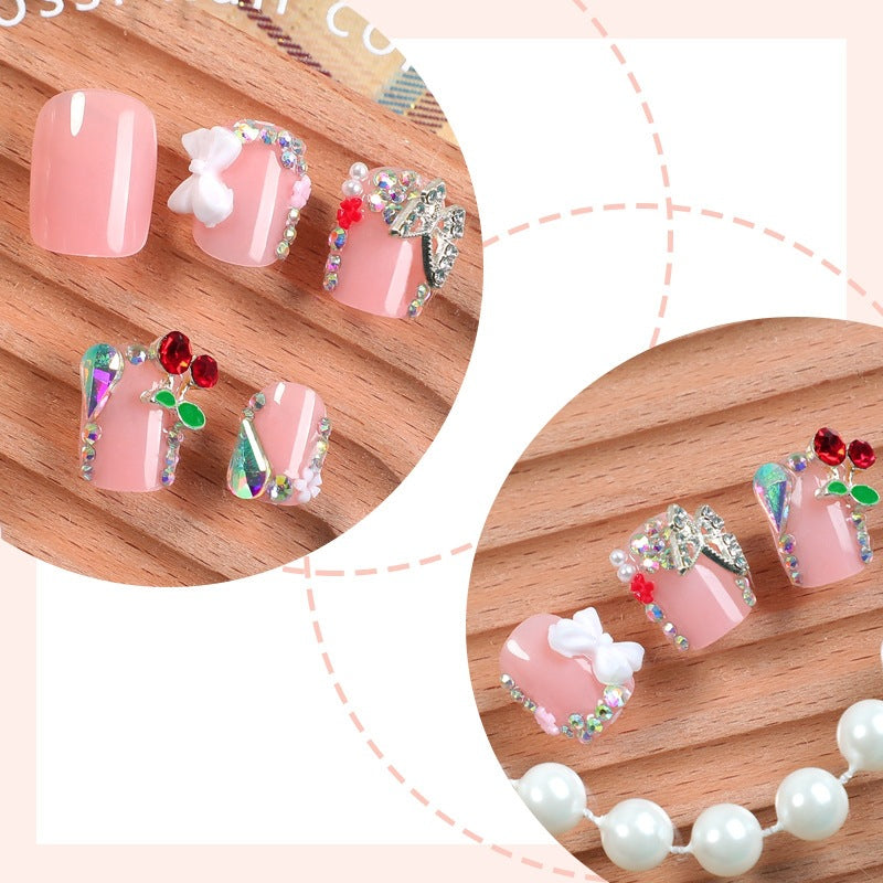 Acrylic nail set with sparkling 3D elements Stornfield