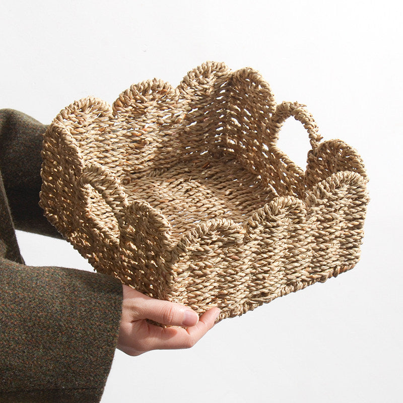 Decorative storage basket with two handles Stornfield