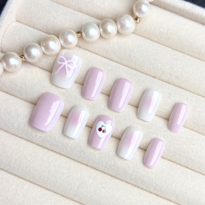 Decorative Press-On Nail Art Set with Unique Designs
