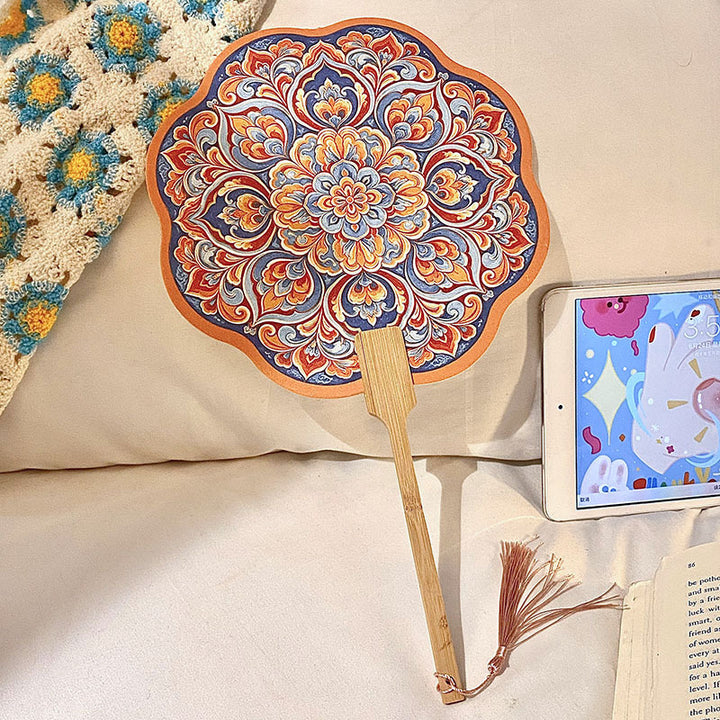 Handcrafted Fan Made of Bamboo and Paper Stornfield