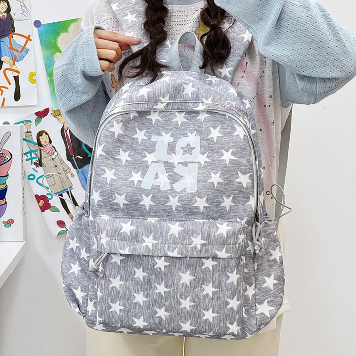 Stylish Star-Print School Backpack Stornfield