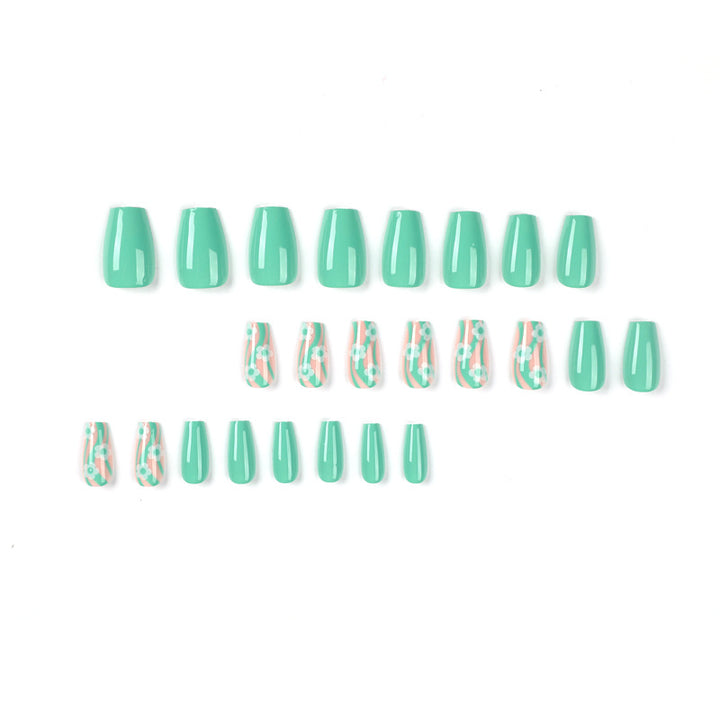 Artistic Nail Extensions in a Modern Floral Design Stornfield