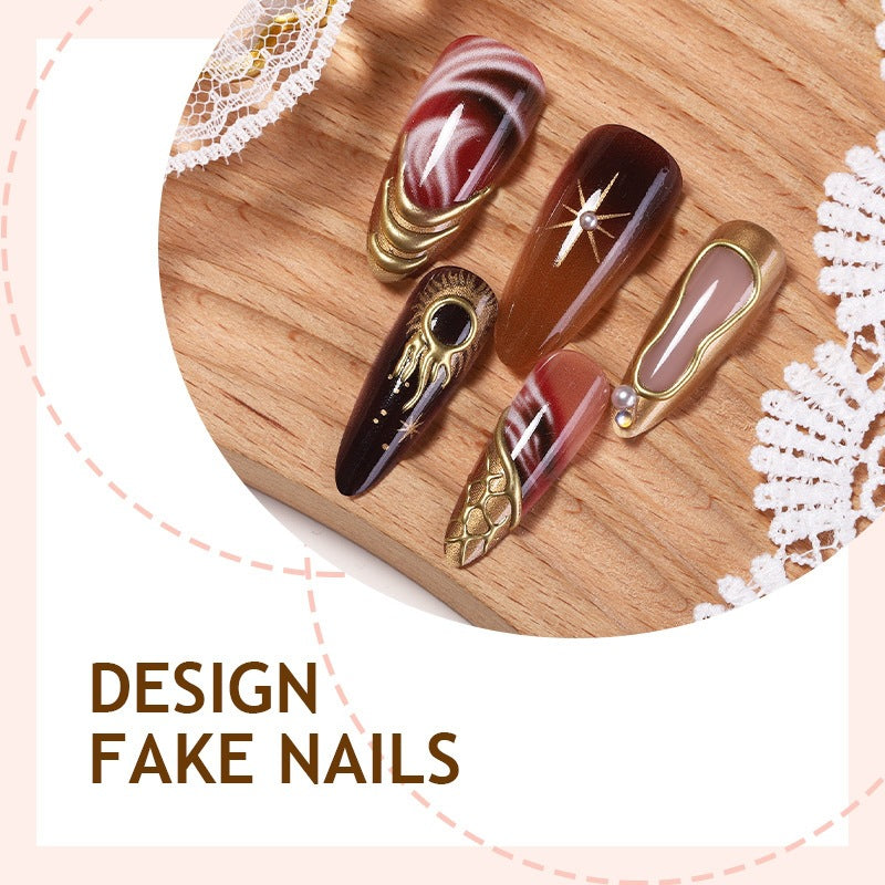 Acrylic Nail Set with Glamorous Designs Stornfield