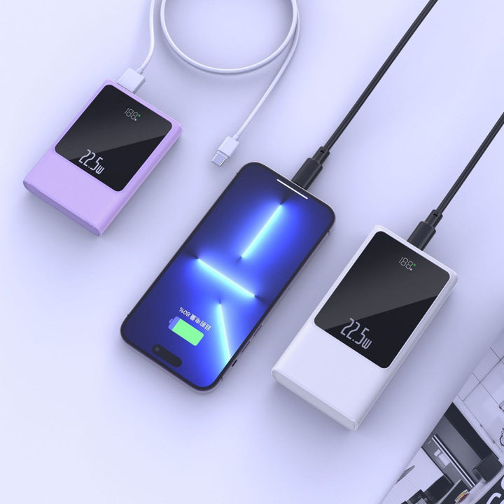 Portable power bank with smart LCD display and dual USB ports Stornfield