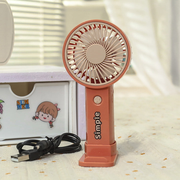 Women Portable Hand Fan with Rechargeable USB Port and Lightweight Construction Stornfield