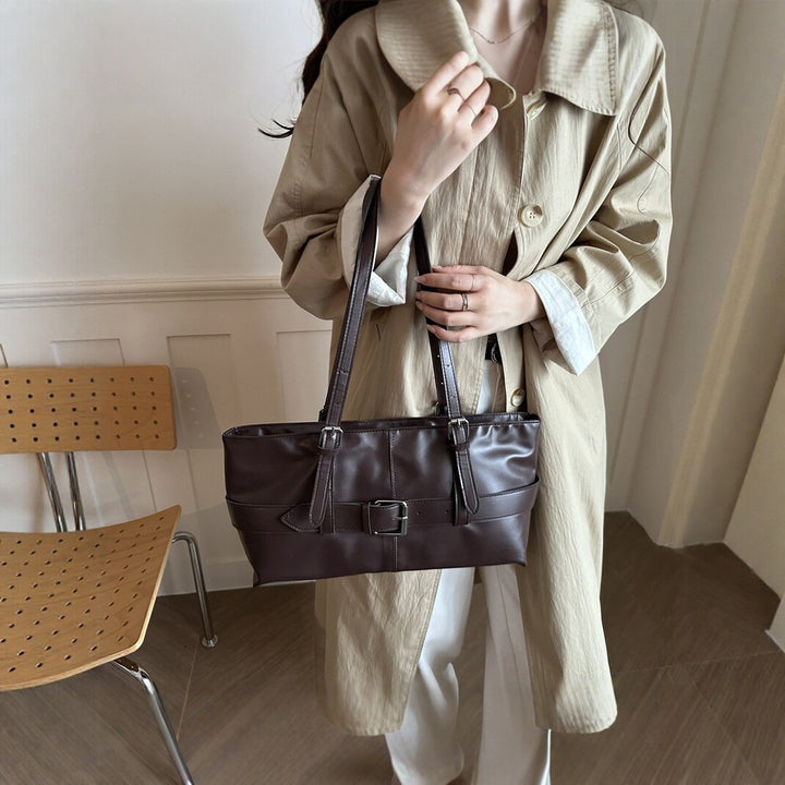 Sleek Structured Leather Tote