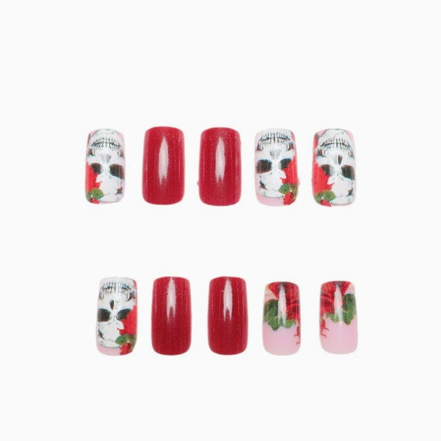 Artistic Skull-Themed Nail Art Stornfield
