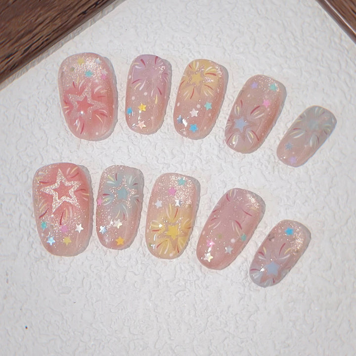 Starry Cosmic Nail Art Press-On Set