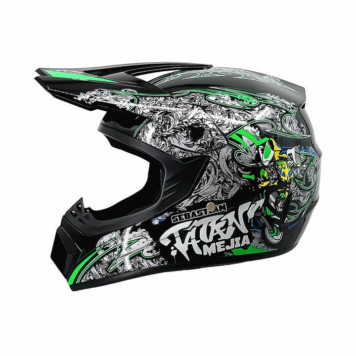 full-face motocross helmet with extended visor and reinforced chin guard Stornfield