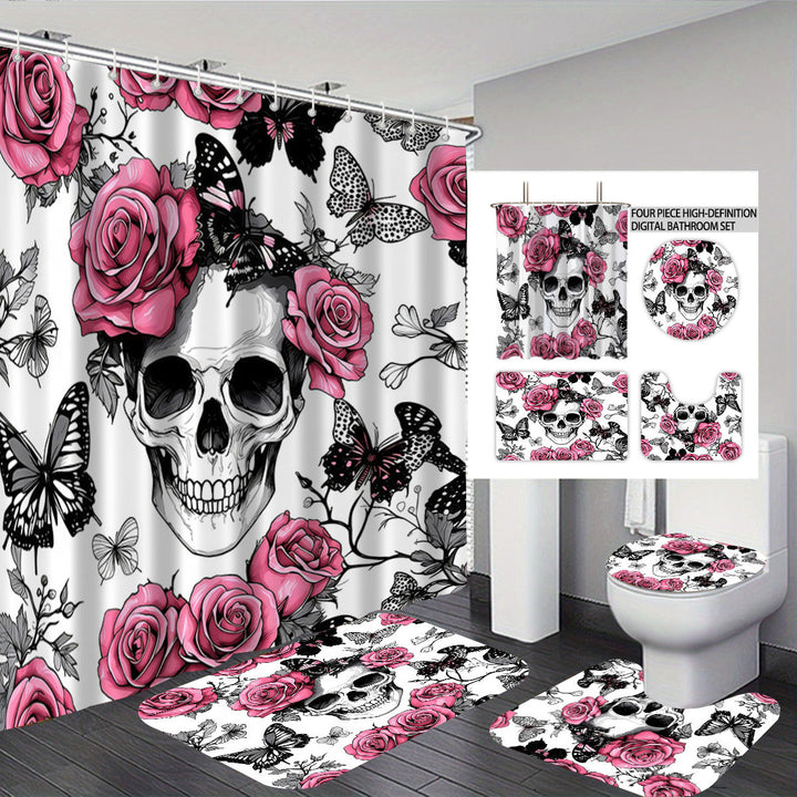 Artistic Skull Themed Bathroom Set Stornfield