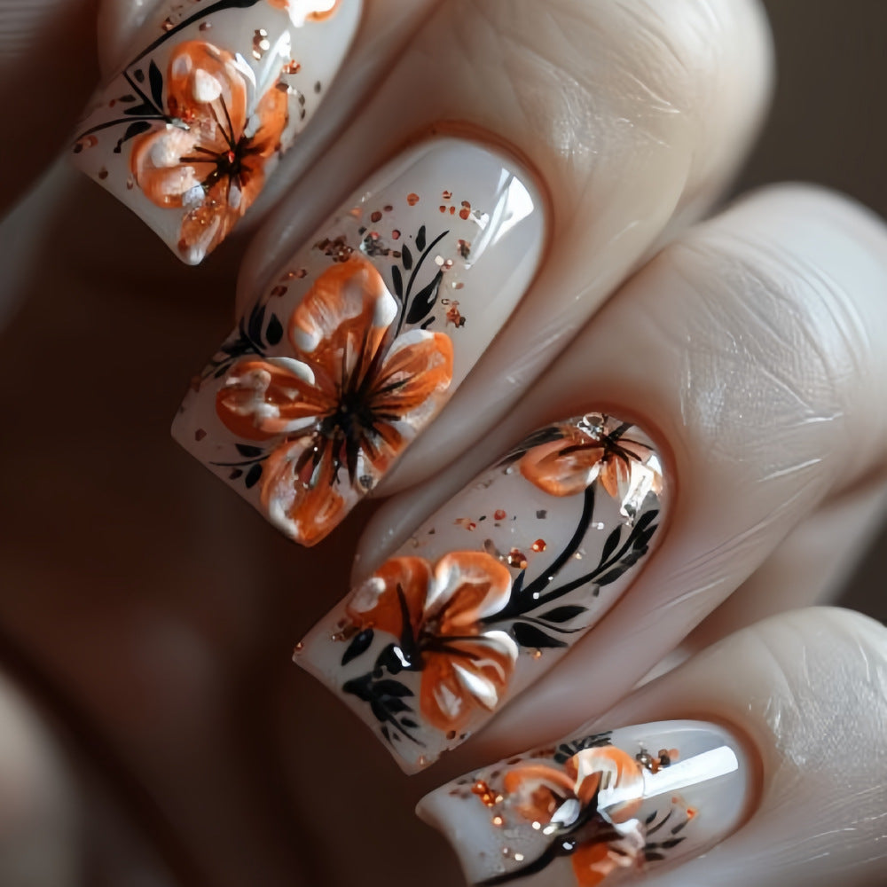 Artificial nails with exclusive floral design Stornfield
