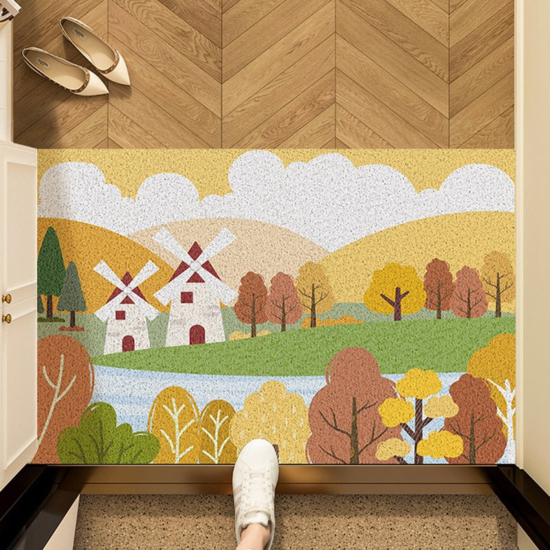 Playful Forest-Themed Indoor Mat