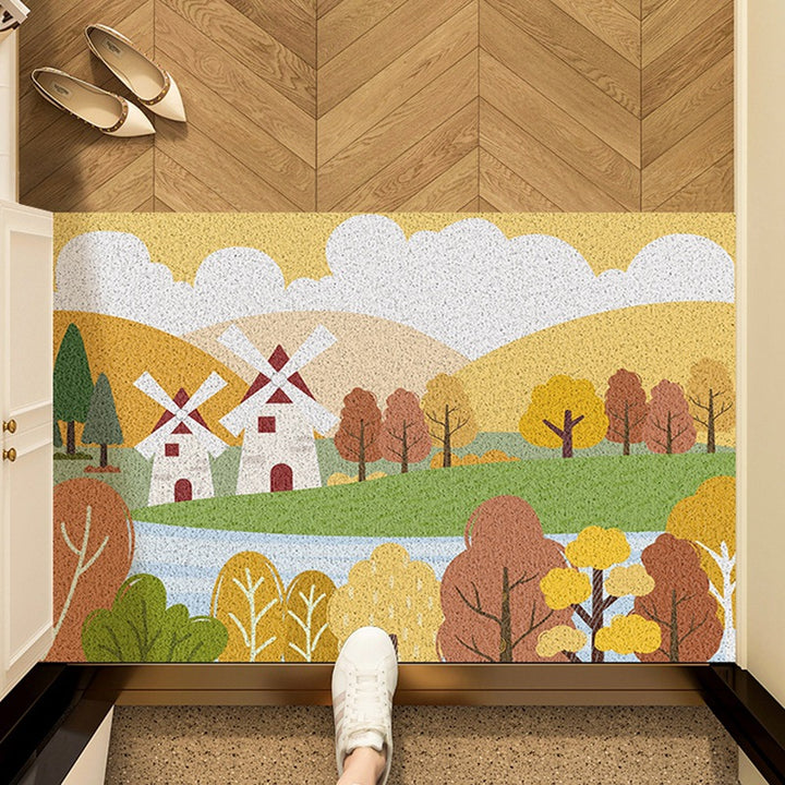 Playful Forest-Themed Indoor Mat