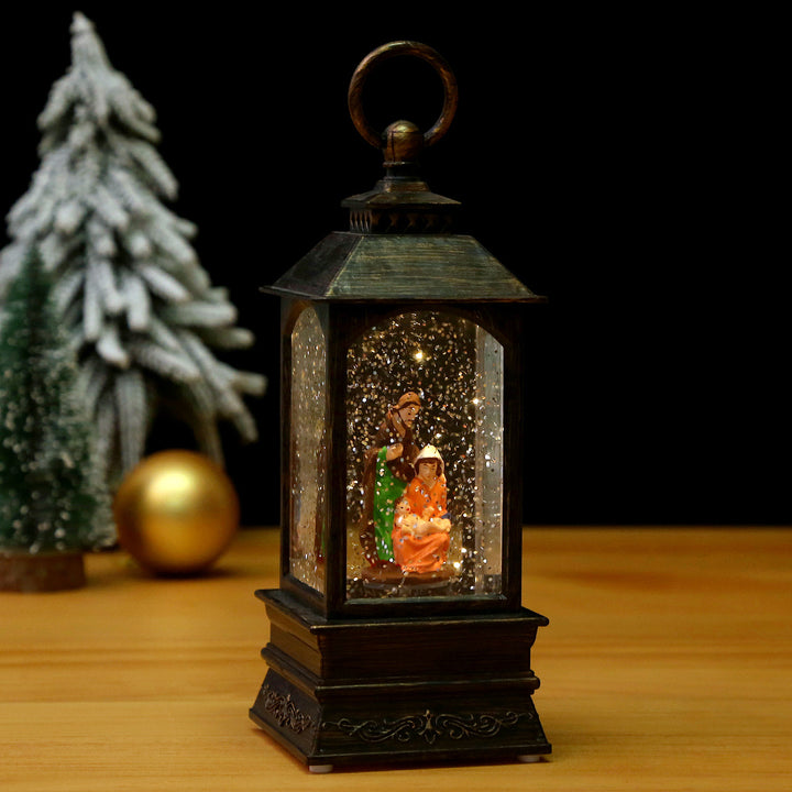Nostalgic Christmas lantern with moving scene Stornfield