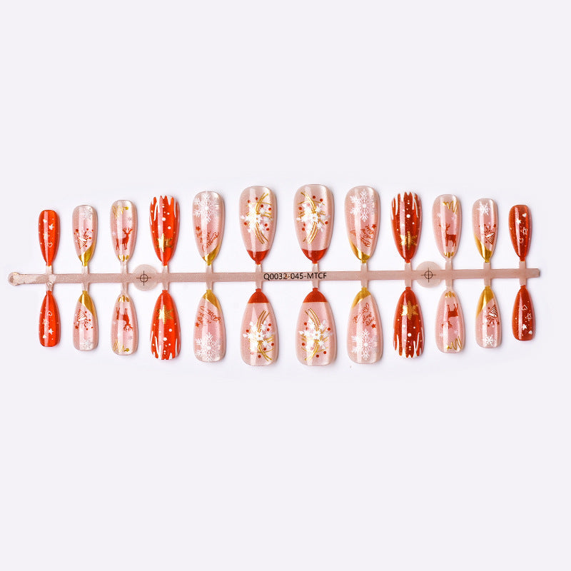 Festive Holiday Theme Press-On Nail Art Set Stornfield