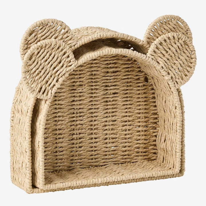 Playful storage basket with ears Stornfield
