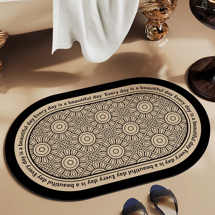 Floral Inspirational Bath Mat