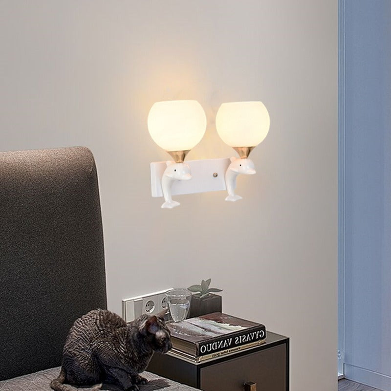 Dolphin-Themed Night Light Fixture