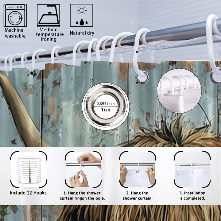 Cute Cow-Themed Digital Bathroom Set Stornfield
