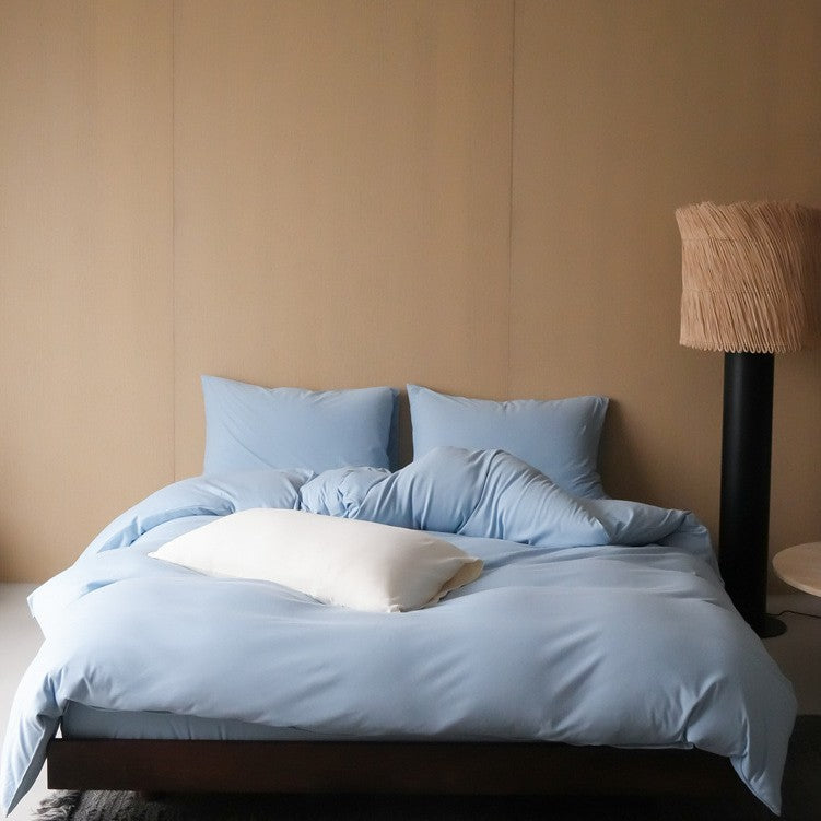 Extra-soft cotton satin duvet cover set with hotel finish and concealed zipper