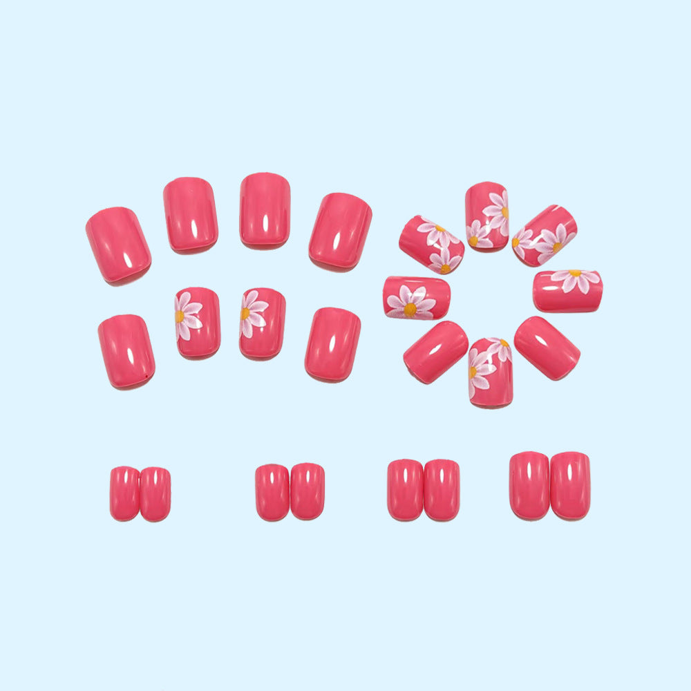 Artificial nails with stylish flower design Stornfield