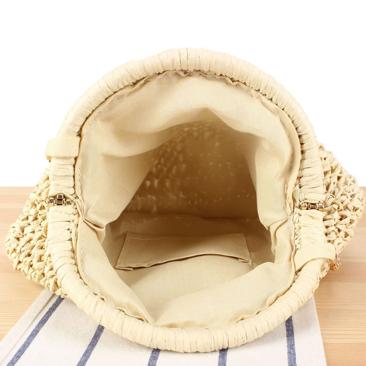 Handbag Made of High-Quality Natural Material with Silver Chain Strap Stornfield