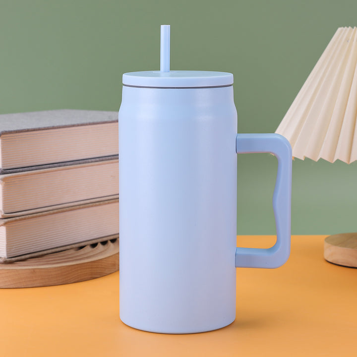 Women's reusable drinking cup with straw and ergonomic handle Stornfield
