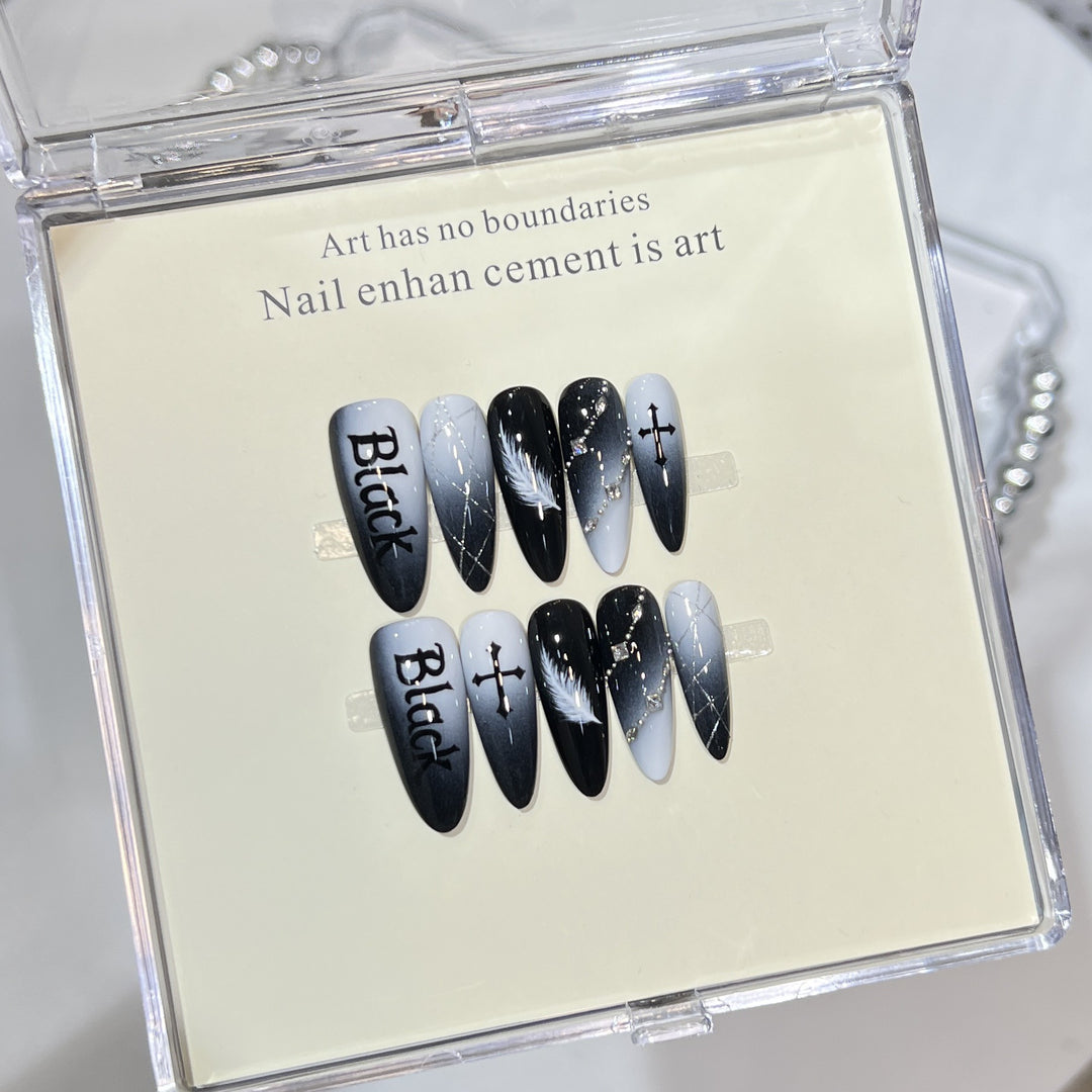 Artistic Stiletto Press-On Nail Art Set