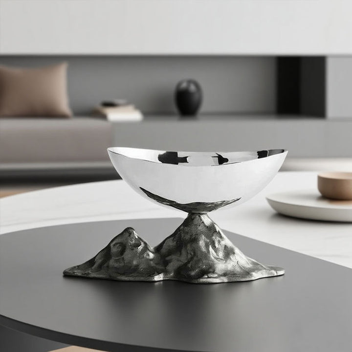 Mountain-Inspired Decorative Serving Bowl