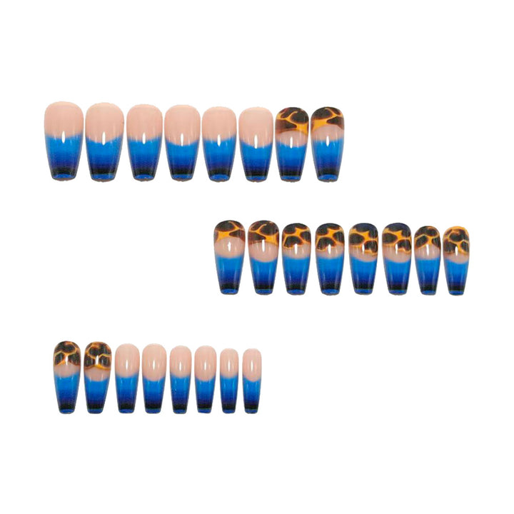 Artificial Nails in Modern Ombre Design with Animal Accents Stornfield