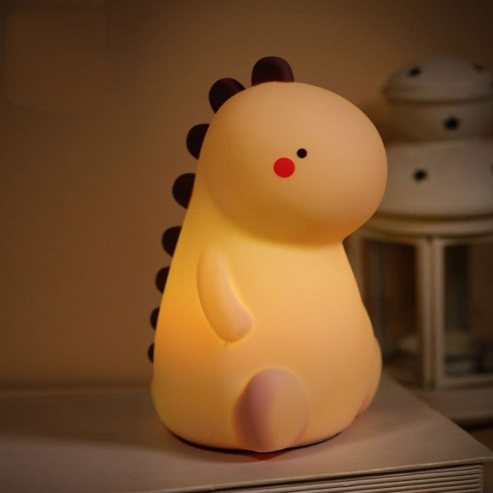 Stornfield | Squishy Dinosaur Silicone LED Night Light - Perfect Gift for Kids & Girls