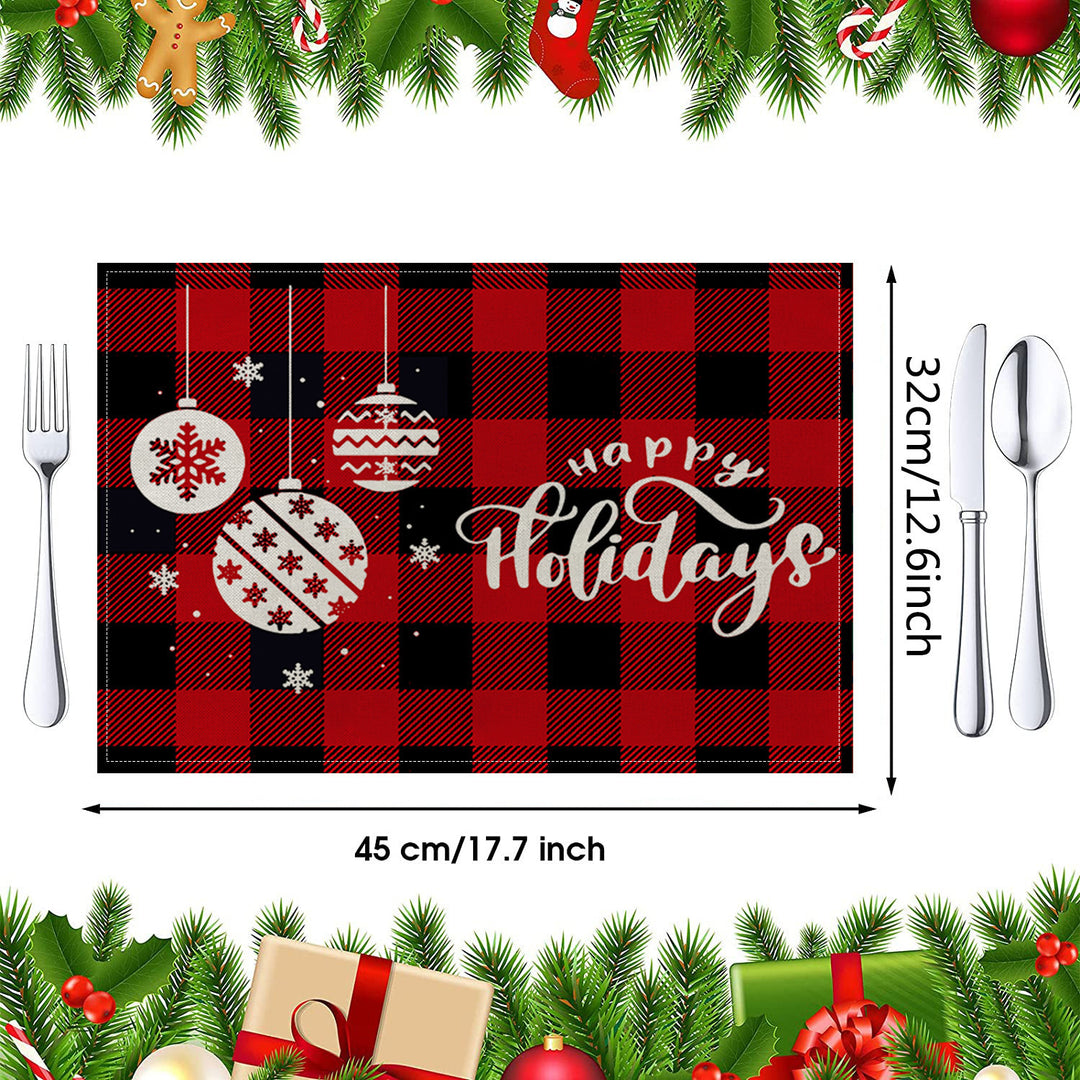 Festive Christmas-Themed Table Placemats