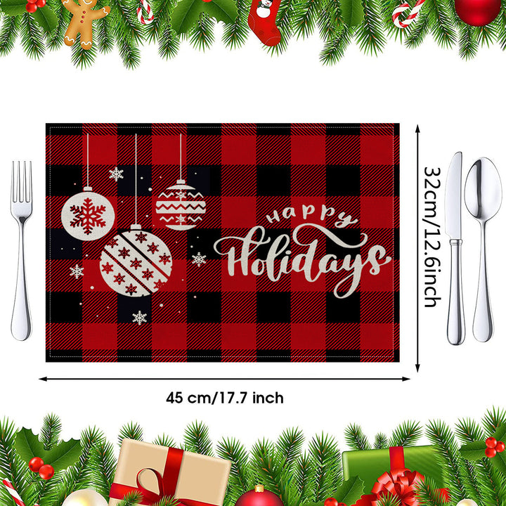 Festive Christmas-Themed Table Placemats